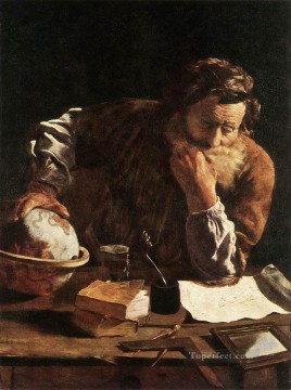  Barroca Lienzo - Retrato de un erudito figuras barrocas Domenico Fetti